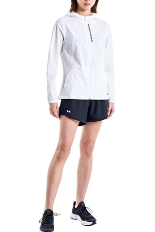 Veste de running à capuche Launch Storm - Blanc