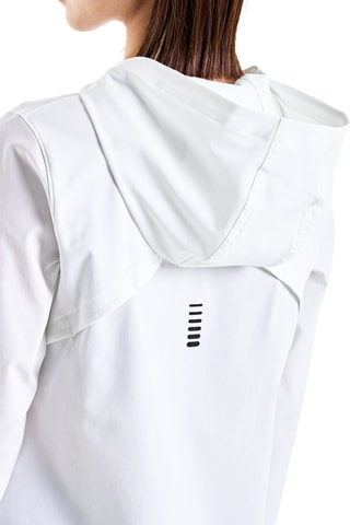 Veste de running à capuche Launch Storm - Blanc