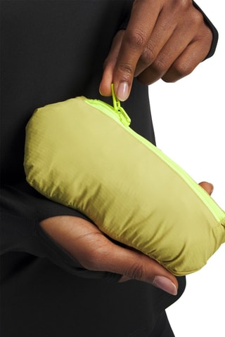 Veste pliable à capuche de running Launch Strorm - Jaune