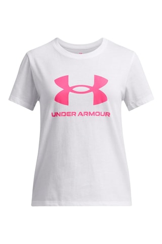 T-shirt Core Graphics - Blanc et fuchsia