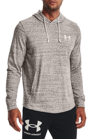 T-shirt à capuche Rival Terry - Blanc et gris chiné