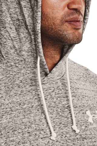 T-shirt à capuche Rival Terry - Blanc et gris chiné