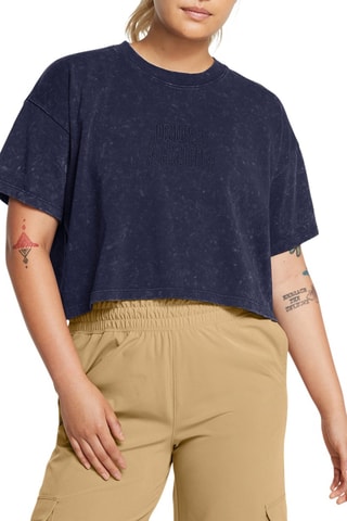 T-shirt cropped tie and dye - Bleu marine