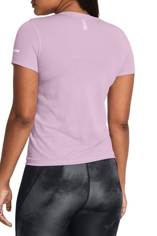 T-shirt de running Seamless Stride SS - Mauve - Under Armour