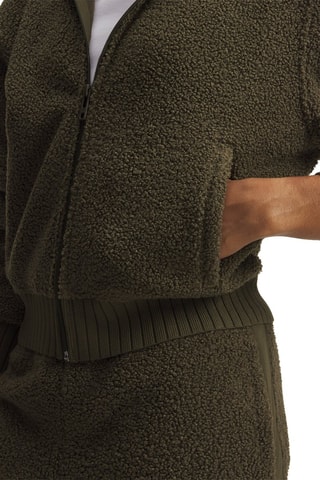 Sweat polaire à capuche High Pile - Kaki