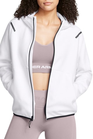 Sweat polaire à capuche Unstoppable - Blanc