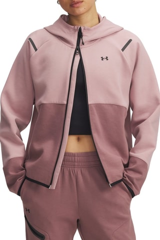 Sweat polaire à capuche Unstoppable - Rose poudré