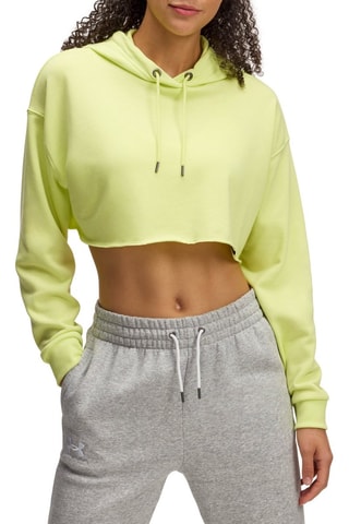 Sweat court à capuche  Icon Terry - Vert clair