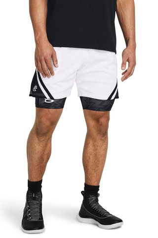 Short d’entraînement 2-en-1 Curry - Blanc