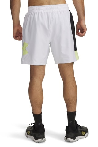 Short de basketball Zone - Blanc et jaune