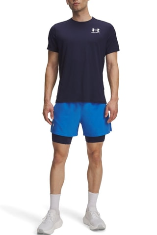 Short de running 2-en-1 Launch - Bleu pétrole