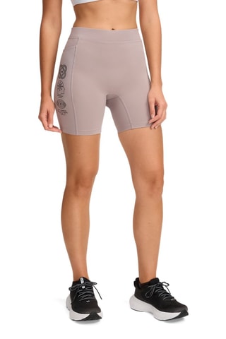 Short de running taille haute - Gris clair