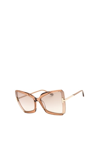  Óculos de sol - Lentes efeito espelhado - Categoria 3 - Mulher - Tom Ford - Bege
