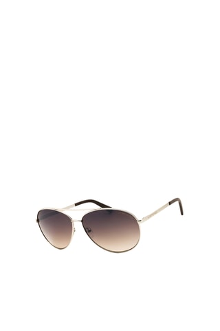 Óculos de sol unissexo - Lentes efeito espelhado - Categoria 3 - Kenneth Cole New York - Dourado e castanho