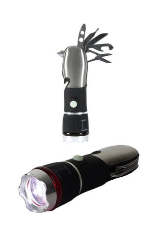 Linterna multiusos 8 en 1 - Negro