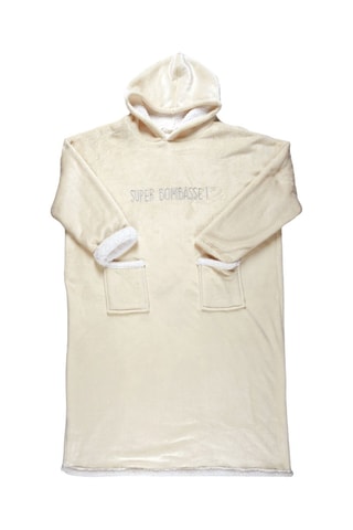 Sudadera de cuadros con capucha "Bombasse" - Beige - Beige