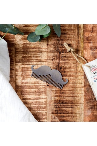 Peine para bigote de acero inoxidable - 9,8 x 4 x 1,5 cm