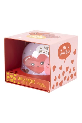 Bola de nieve portafotos - Rosa