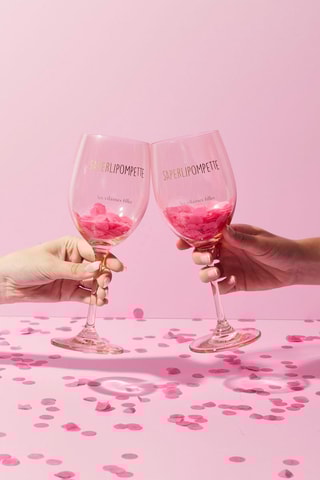 Estuche 2 copas de vino de cristal templado Saperlipompette - 21 x 7,2 x 7,2 cm