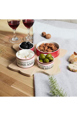 Tabla de aperitivo de bambú