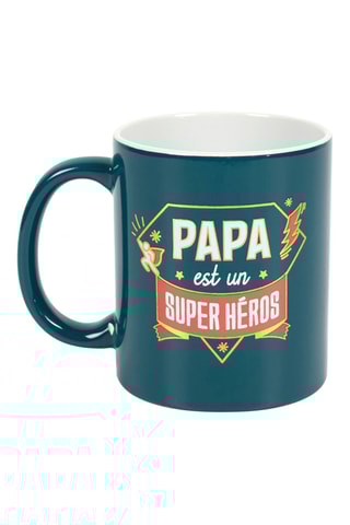 Taza de gres Papa super héros - 9,5 x 8 x 8 cm