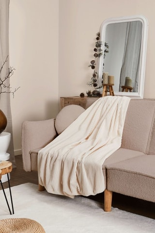 Manta Velvety XXL - Crudo - 180 x 6 x 220 cm - Blanco