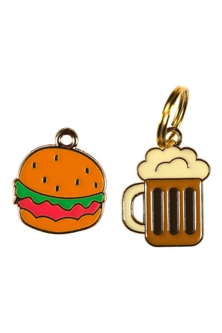 Dúo de colgantes para collares de mascotas - Modelo aleatorio