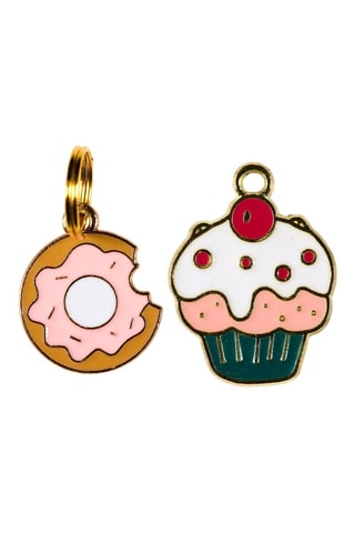 Dúo de colgantes para collares de mascotas - Modelo aleatorio