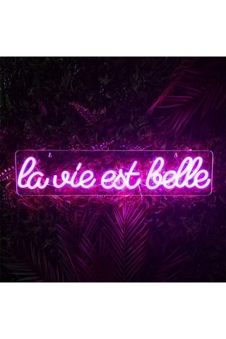 Lámpara efecto neón La vie est belle - Violeta