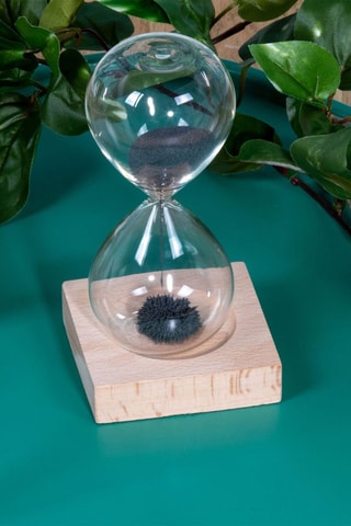Reloj de arena magnético - Transparente y gris