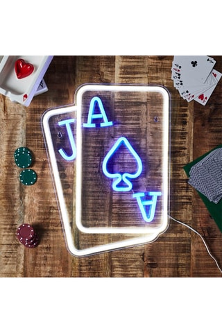 Lámpara efecto neón LED - Blanco y azul