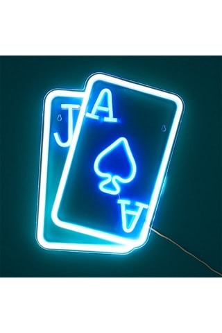 Lámpara efecto neón LED - Blanco y azul