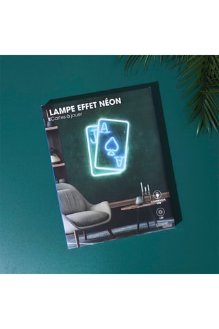 Lámpara efecto neón LED - Blanco y azul