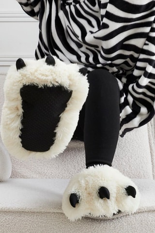 Zapatillas de casa - Blanco y negro - Blanco y negro