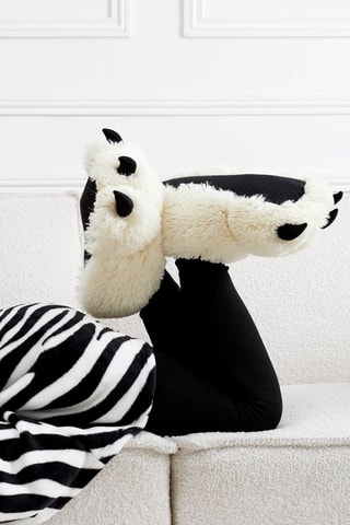 Zapatillas de casa - Blanco y negro - Blanco y negro