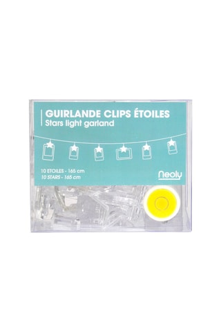 Guirnalda Estrellas - Dorado y plateado