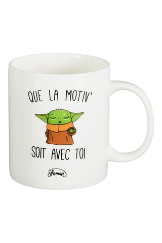Taza de cerámica Que la motiv soit avec moi Grogu The Mandalorian Star Wars - 12,2 x 8,4 x 9,6 cm