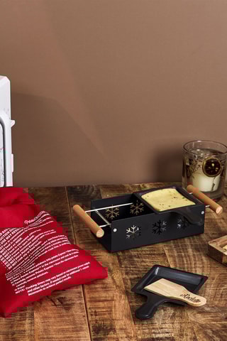 Kit raclette dúo de pino - 32 x 11 x 6,2 cm