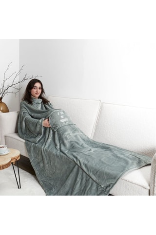 2-en-1 Plaid- Donkergrijs - 140 x 180 cm -  en 