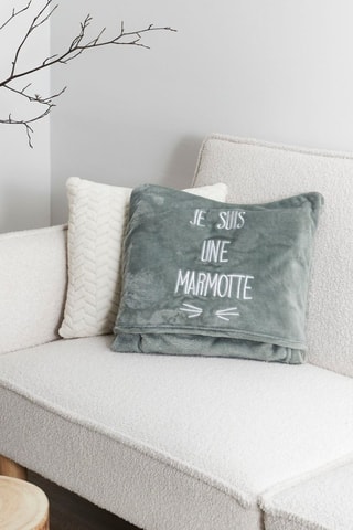 2-en-1 Plaid- Donkergrijs - 140 x 180 cm -  en 