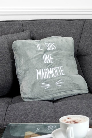 2-en-1 Plaid- Donkergrijs - 140 x 180 cm -  en 