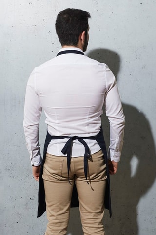 Delantal de cocina - Azul marino y amarillo