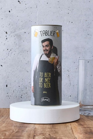 Delantal de cocina - Azul marino y amarillo