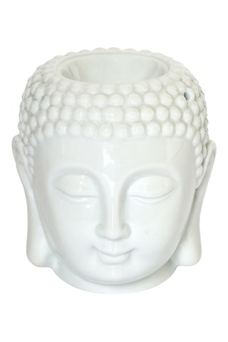 Quemador Buda de cerámica- Blanco - 10,5 x 13,5 x 10,5 cm