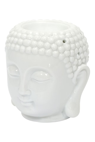 Quemador Buda de cerámica- Blanco - 10,5 x 13,5 x 10,5 cm