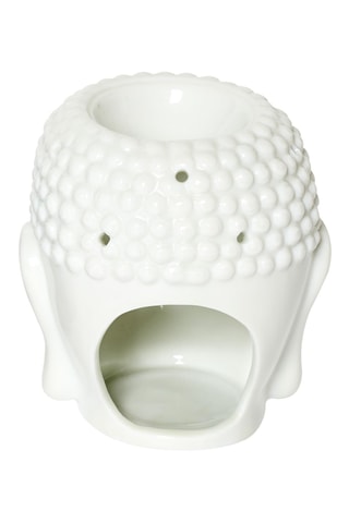 Quemador Buda de cerámica- Blanco - 10,5 x 13,5 x 10,5 cm