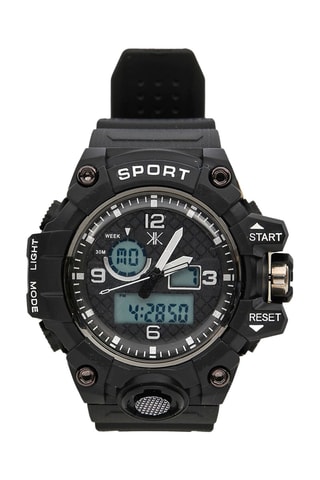 Reloj de poliuretano termoplástico tpu - Cronómetro - Negro