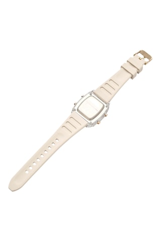 Reloj de silicona - Cronómetro - Beige y negro