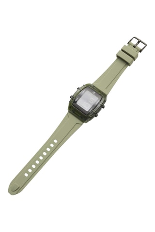 Reloj de silicona - Cronómetro - Verde y negro