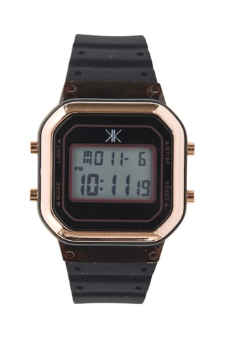 Reloj de silicona - Cronómetro - Negro y dorado